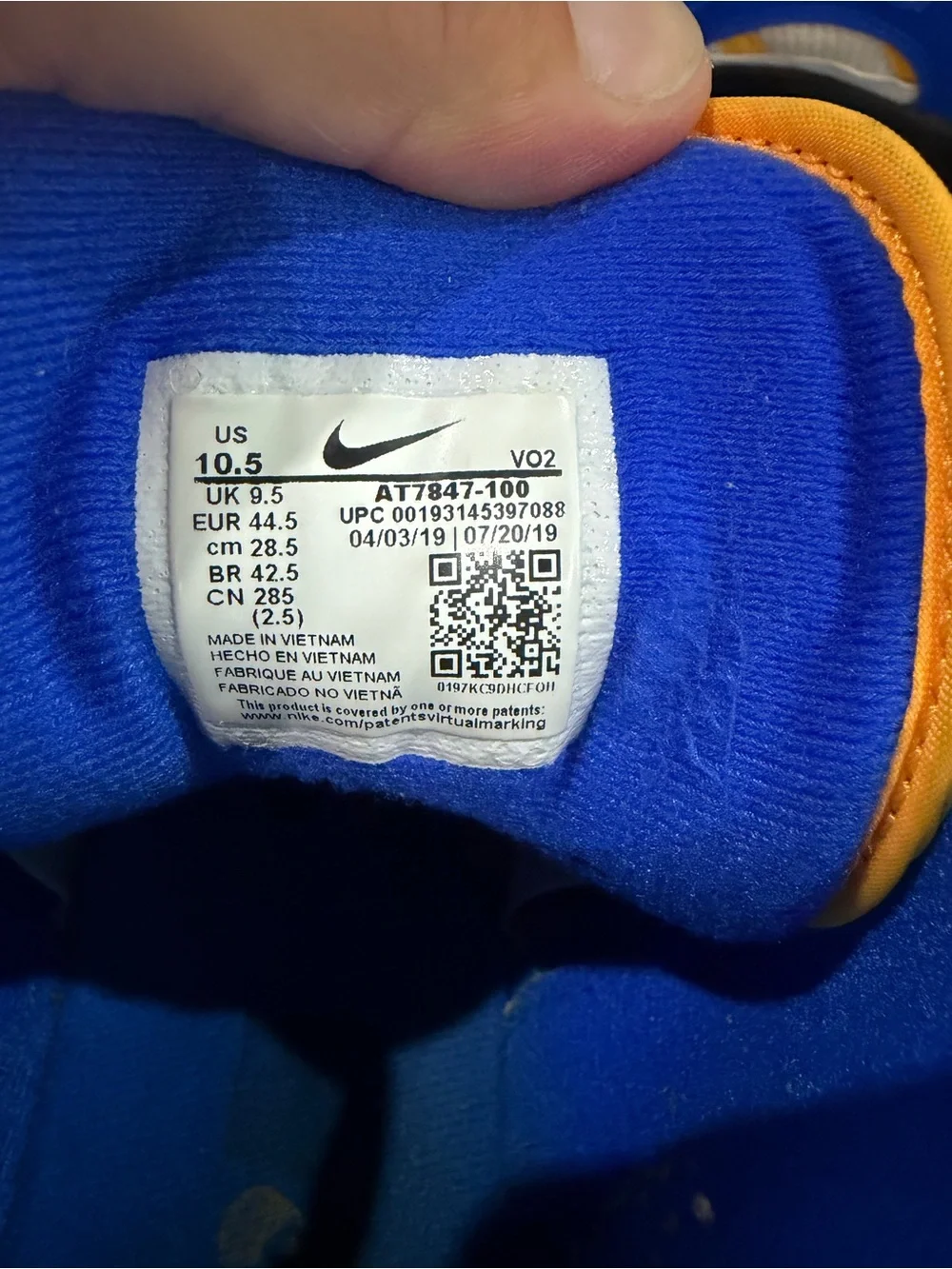 Nike Air Barrage Mid 'Racer Blue' (Style Code: AT7847-100) men’s sneakers Sz10.5